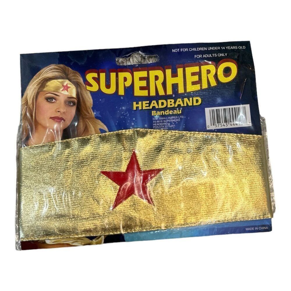 Wonder Woman Super Hero Adult Costume Headband Cosplay Superhero - NWT